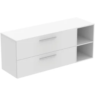 Ideal Standard Möbel-Set 160cm i.life B 2 Auszüge 2 off.Fächer Gr.Chrom Weiß matt, T5765DU T5765DU