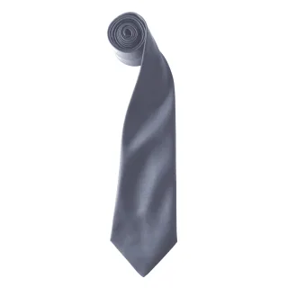 Premier Colours Satin-Clip-Krawatte für Herren (2er-Pack) (Stahl)