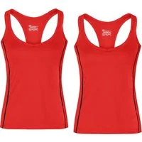 James & Nicholson Lauftop Doppelpack Damen Sporttop mit modischen reflektierenden Details JN424 (Doppelpack, 2er-Pack) Ladies' Running Reflex Top