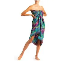 PANASIAM Sarong Pareo Wachsbatik Bunttöne aus hochwertiger Viskose Strandtuch, Viskose, Strandkleid Bikini Cover-up Tuch für den Strand Schultertuch Halstuch