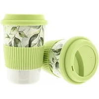 MATO Coffee-to-go-Becher Kaffeebecher To Go, Porzellan Coffee to go Becher mit Deckel 250ml, 1-tlg.