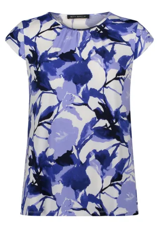 Betty Barclay - Rundhals-Shirt blau/weiß - Gr. - 46