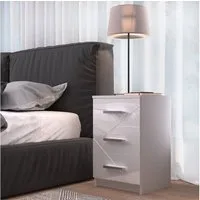 Vicco Nachtschrank Irma, Weiß Hochglanz, 37.6 x 66 cm (1-St)