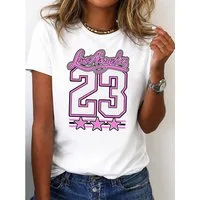 RMK T-Shirt Damen Shirt Rundhals Basic "23" aus Baumwolle