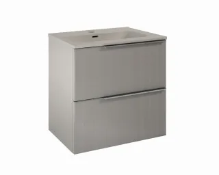 Cosmic Wish Unterschrank 2 Schubladen mit Keramik-Waschbecken , Creme Light Matt, WJC780M3060110 WJC780M3060110
