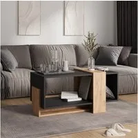 Vicco Couchtisch Aven, Anthrazit/Goldkraft Eiche, 91.8 x 49 cm (1-St)