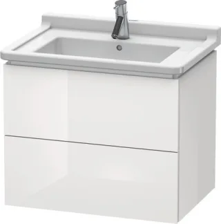 Duravit L-Cube Waschtischunterbau wandhängend Weiß Hochglanz 670x469x558 mm - LC626402222 LC626402222