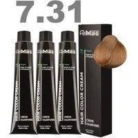 Femmas Premium Haarfarbe FemMas professionelle Haarfarbe mit Arganöl 3 x 100 ml