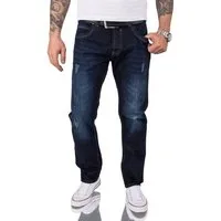Rock Creek Regular-fit-Jeans Herren Jeans Regular Fit Dunkelblau RC-2066
