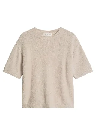Marc OPolo Casual - Kurzarm-Pullover beige - Gr. - XS