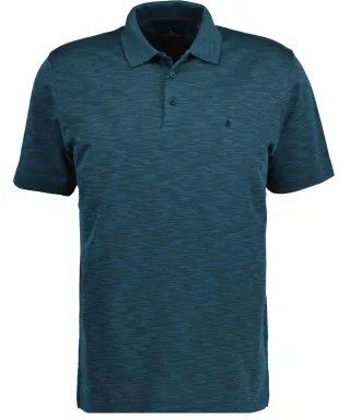 RAGMAN - Softknit-Polo Flammdesign dunkelgrün - Gr. - XL