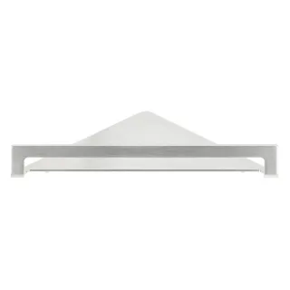 Herzbach Design iX Eckablage 17.821000.1.09 Edelstahl gebürstet, für Duschutensilien, Ausladung 216 mm