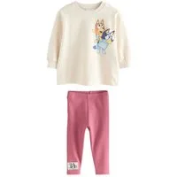Next Langarmshirt & Leggings Bluey Langarmoberteil und Leggings im Set (2-tlg)