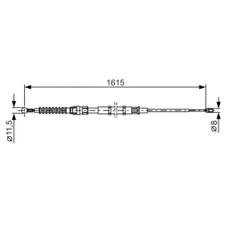 Bosch Handbremsseil hinten Skoda Superb