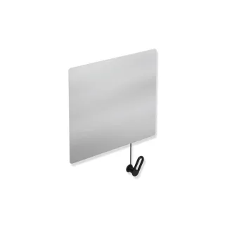 Hewi S 801 Kippspiegel 801.01B10090 600x540x6mm, mit Seilumlenkung, matt, tiefschwarz