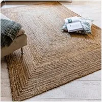 LUXOR living Teppich Salo, rechteckig, Höhe: 6 mm, Juteteppich, handgeflochten, 100% Naturfaser, Wohnzimmer