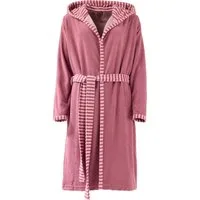 REDBEST Bademantel Damen-Bademantel "Tracy", Rückenlänge cm: 107,5, Leichtfrottier, mit Kapuze/mit Eingriffstasche:, default, Leichtfrottier Streifen