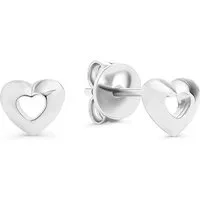 JETTE Paar Ohrstecker JETTE Damen-Ohrstecker 925er Silber, recycelt Herz, DARLING