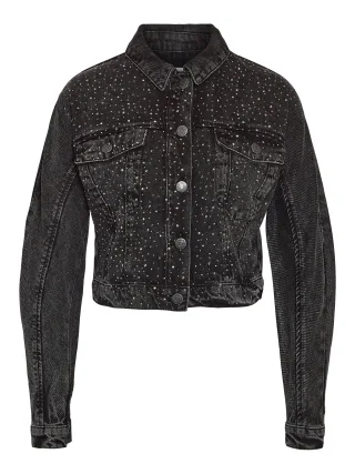 NOISY MAY - NMJANNEL FITTD WESTRN DNM JACKET FO060BL black denim - Gr. - XS