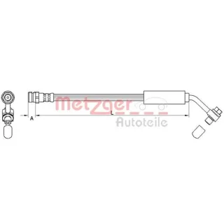 Metzger Bremsschlauch hinten links Audi Seat Skoda VW 4111478