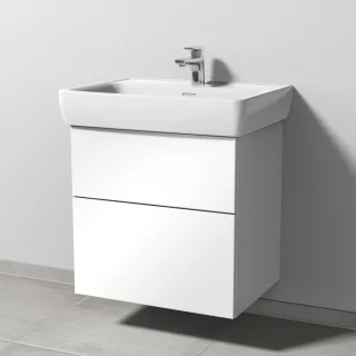 Sanipa 3way Waschtischunterbau zu Laufen Pro A Waschtisch mit 2 Auszügen, Weiß-Glanz SF75778