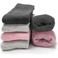OCCULTO Kuschelsocken Damen Warme Kuschelsocken 6er Pack (Modell: Smilla) (6-Paar)