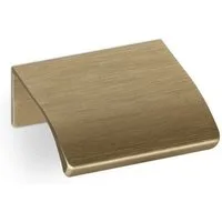 SO-TECH® Möbelgriff Griffleiste Blankett Alex, Aluminium gebürstet, L 4-35 cm, Messingoptik gebürstet, Länge 40 mm, inkl. Schrauben
