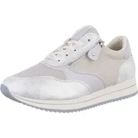 Ital-Design Damen Low-Top Freizeit Sneaker (88671903) Keilabsatz/Wedge Sneakers Low in Silber