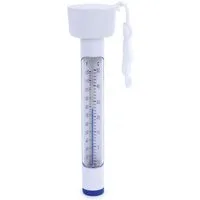 RAMROXX Schwimmthermometer Premium Thermometer für Pool Schwimmbecken Weiss Skala 0-50°C 19cm, Wasser Thermometer für Pool Schwimmbecken