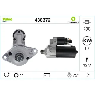 Valeo Anlasser 1,7 kW Audi Seat Skoda VW 438372