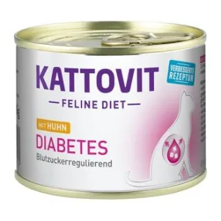 KATTOVIT Feline Diet Nassfutter Katze Diabetes Adult Huhn 24x185 g