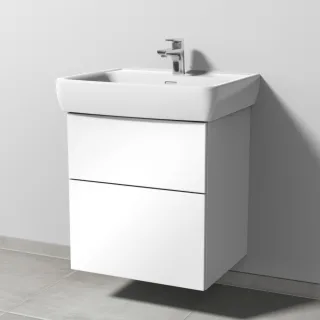 Sanipa 3way Waschtischunterbau zu Laufen Pro A Waschtisch mit 2 Auszügen, Weiß-Glanz SF75678