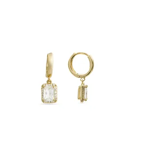 Luxenter 18k Gelbgold plattierte Brillant Zirkonia Ohrringe - Silya