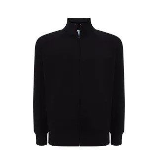 JHK - Sweatshirt Durchgehender Reißverschluss für Herren/Damen Unisex (Schwarz)