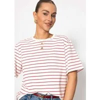 SASSYCLASSY T-Shirt Gestreiftes Shirt für Damen Legeres T-Shirt mit Rundhalsausschnitt und lockerer Passform