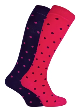 SOCK SNOB Lange kniehohe Bambussocken für Damen | 2 Paar Packung | Uni & gemustert | Geschenk für Damen