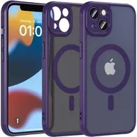 CoolGadget Handyhülle Magnet-Hülle für iPhone 12 Schutzhülle magnetisch 6,1 Zoll, Hülle Matt Stoßfest kompatibel mit Magsafe Zubehör Kameraschutz Case