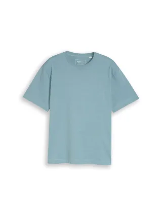 Denim Tom Tailor - Relaxed Fit T-Shirt aus Baumwolle citadel blue - Gr. - M