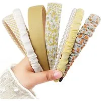 LuxusKollektion Haarreif Haarreifen Set Damen Stirnband Blumen Vintage 7er Pack