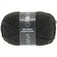 LANA GROSSA Meilenweit 6-fach 150g Unito Häkelwolle, 390 m