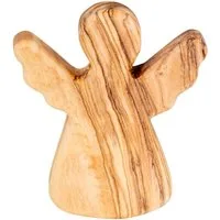 Levandeo® Engelfigur, Schutzengel Olivenholz H6cm Glücksbringer Handschmeichler Engel