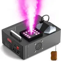 ZonQoonz Discolicht 1800-W-Nebelmaschine mit 24 RGB-LED-Leuchten und Fernbedienung