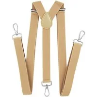 axy Hosenträger Herren Hosenträger 3 robusten Karabiner Verschluss 2,5 cm breit Y-Form verstellbar und elastisch 120cm Lang