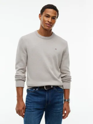 Tommy Jeans (PVH Group) - TJM SLIM ESS SWEATER EXT Limestone Dust - Gr. - M