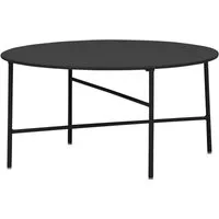 ebuy24 Gartentisch Penny Gartentisch Ø 70 cm. H 35 cm, schwarz.