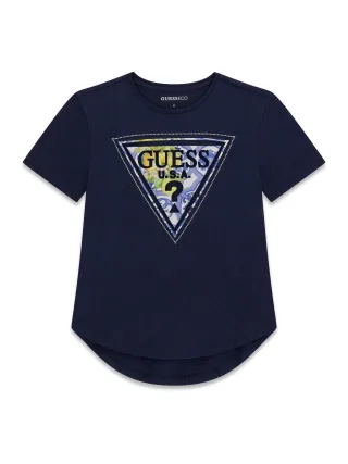 Guess Kids - HIGH LOW SS T-SHIRT SUITING BLUE - Gr. - 12
