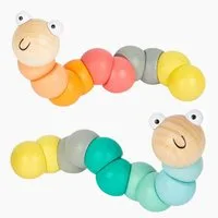 Small Foot Greifspielzeug Drehwurm Pastell 2er Set (Spar Set, 2-tlg., packung), lassen sich in alle Richtungen verbiegen