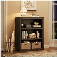 GarveeMore Bücherregal Vintage-Bücherregal aus Holz Ablageregal Standregal Mehrzweckregal, Regal Stauraumregal für Wohnzimmer, Büro oder Schlafzimmer(3/5-Regal)