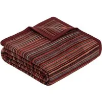 Wohndecke Jacquard Decke Malang, IBENA, mit filigranen Streifen, made in Europe
