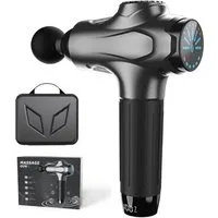 Novzep Massagegerät Massagepistole mit 12 Aufsätzen, Tiefengewebe-Massagegerät für Muskeln, 1-tlg., leise & leistungsstark, ideal für Sport & Erholung